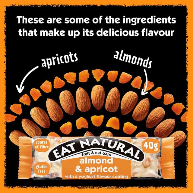 Eat Natural Almond Apricot with a Yoghurt Coating Fruit & Nut Bars 40g - gallery image 3