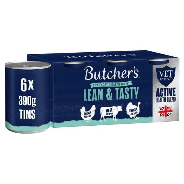 Butcher's Lean & Tasty Wet Dog Food Tins 6 x 390g - gallery image 1