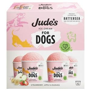 Jude's Ice Cream for Dogs Strawberry, Apple & Banana 4x90ml