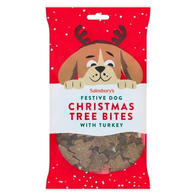 Sainsbury's 135g Christmas Tree Festive Dog Bites with Turkey - gallery image 1