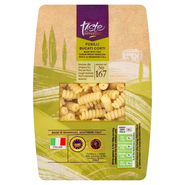 Sainsbury's Fusilli Bucati Corti, Taste the Difference 500g - gallery image 1
