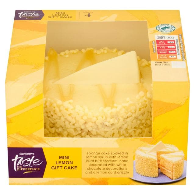 Sainsbury's 255g Mini Lemon Gift Cake, Taste the Difference - gallery image 1