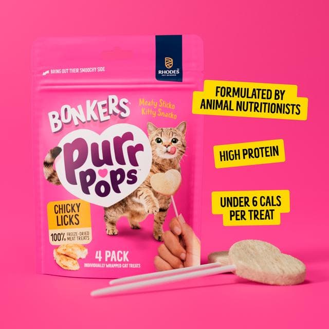 Bonkers Purrpops Chicky Licks Cats Treats 4 x 1.4g - gallery image 4