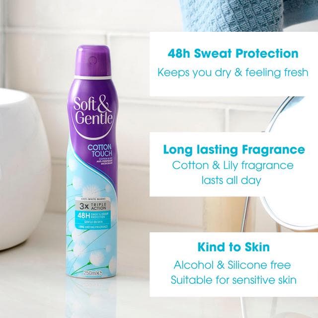 Soft & Gentle Cotton & Lily Anti Perspirant Deodorant 250ml - gallery image 2