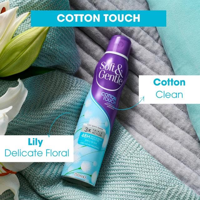 Soft & Gentle Cotton & Lily Anti Perspirant Deodorant 250ml - gallery image 4