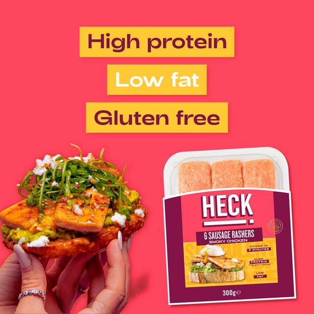 Heck! Smoky Chicken Gluten Free Sausage Rashers x6 300g - gallery image 2