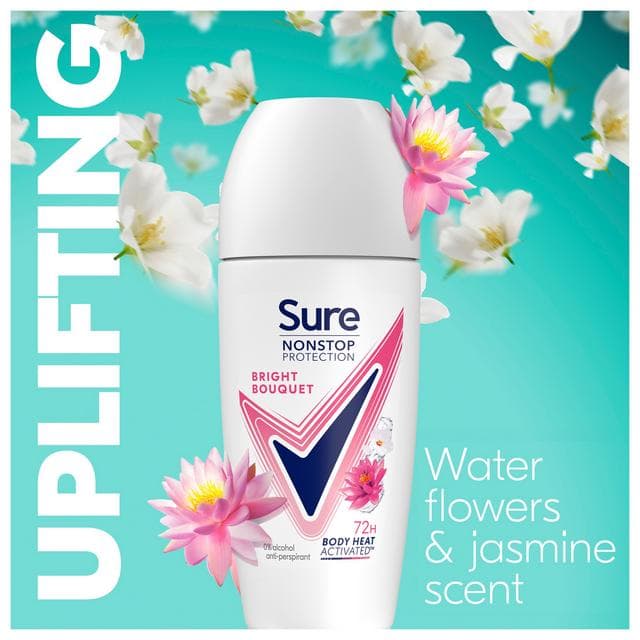 Sure Women Antiperspirant Deodorant Roll On Nonstop Bright Bouquet 50ml - gallery image 3