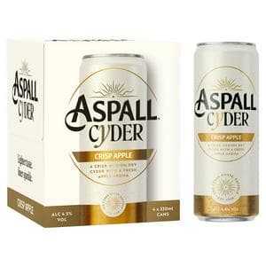 Aspall Crisp Apple Premium Cyder Can 4x330ml