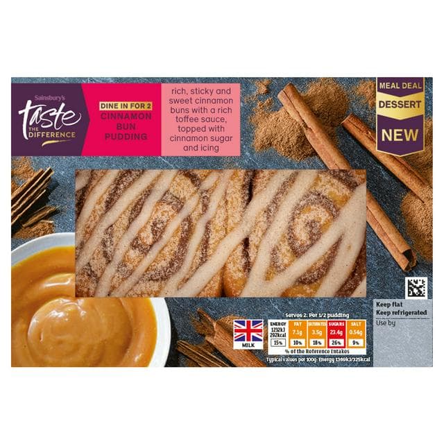 Sainsbury's Cinnamon Bun Pudding, Taste the Difference 180g - gallery image 1