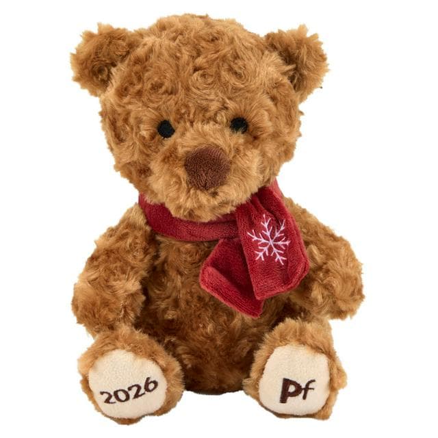Petface Carley Curly Teddy Plush Dog Toy with Scarf - gallery image 1