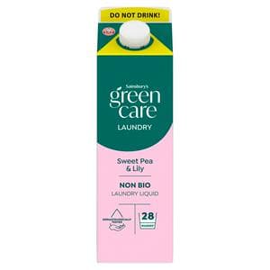 Sainsbury's Greencare Laundry Sweet Pea & Lily Non Bio Laundry Liquid 1L