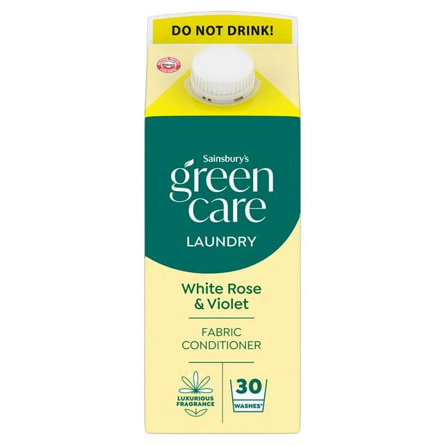 Sainsbury's Greencare Laundry White Rose & Violet Fabric Conditioner 750ml - gallery image 1