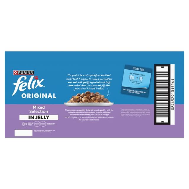 Felix Original Senior 7+ Mixed Selection in Jelly Wet Cat Food 40 x 85g - gallery image 5
