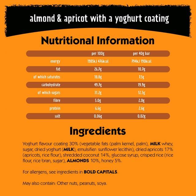 Eat Natural Almond Apricot with a Yoghurt Coating Fruit & Nut Cereal Bars 3x40g - gallery image 6