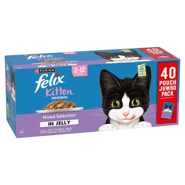 Felix Original Kitten Mixed Selection in Jelly Wet Cat Food 40 x 85g - gallery image 2