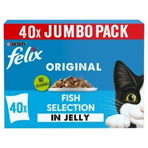 Felix Original Fish Selection in Jelly Wet Cat Food 40 x 85g