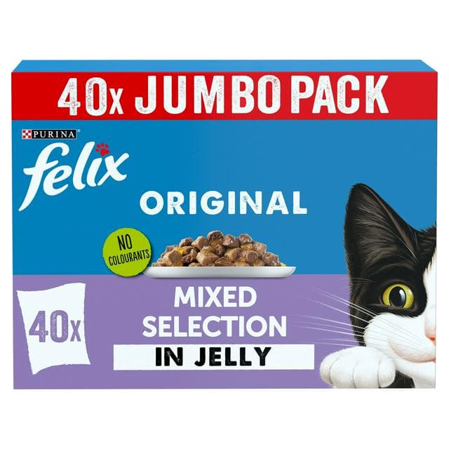 Felix Original Mixed Selection in Jelly Wet Cat Food 40 x 85g - gallery image 1
