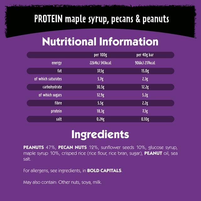 Eat Natural Protein Maple Syrup Pecans Peanuts Fruit & Nut Cereal Bars 3x40g - gallery image 6