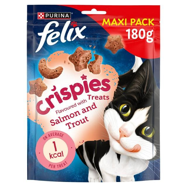Felix Crispies Salmon & Trout Cat Treats 180g - gallery image 1