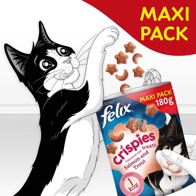 Felix Crispies Salmon & Trout Cat Treats 180g - gallery image 4