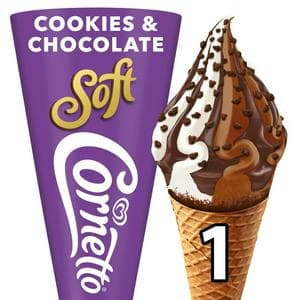 Cornetto 140ml Soft Cookie & Chocolate Ice Cream Cone