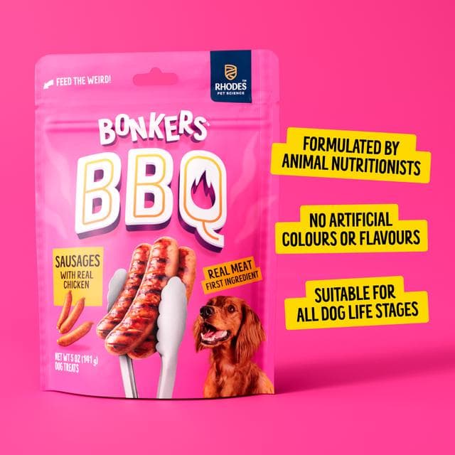 Bonkers BBQ Soft & Chewy Chicken Sausage Flavored Dog Treats Bag 85g - gallery image 5