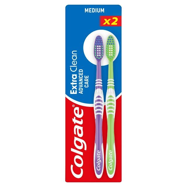 Colgate Premier Clean Medium Toothbrush Pack x2 - gallery image 1