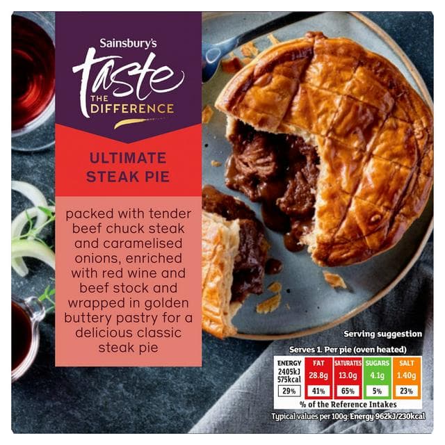 Sainsbury's Steak Pie, Taste the Difference 250g - gallery image 1