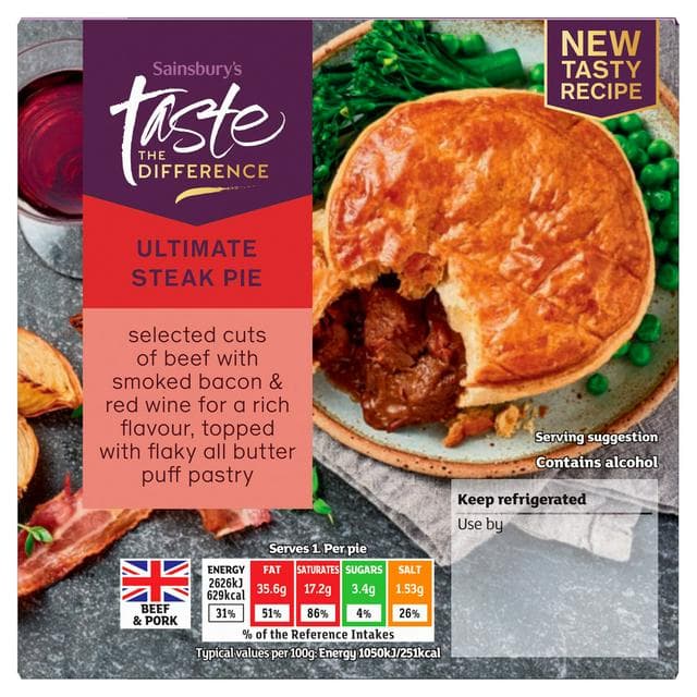 Sainsbury's Steak Pie, Taste the Difference 250g - gallery image 1