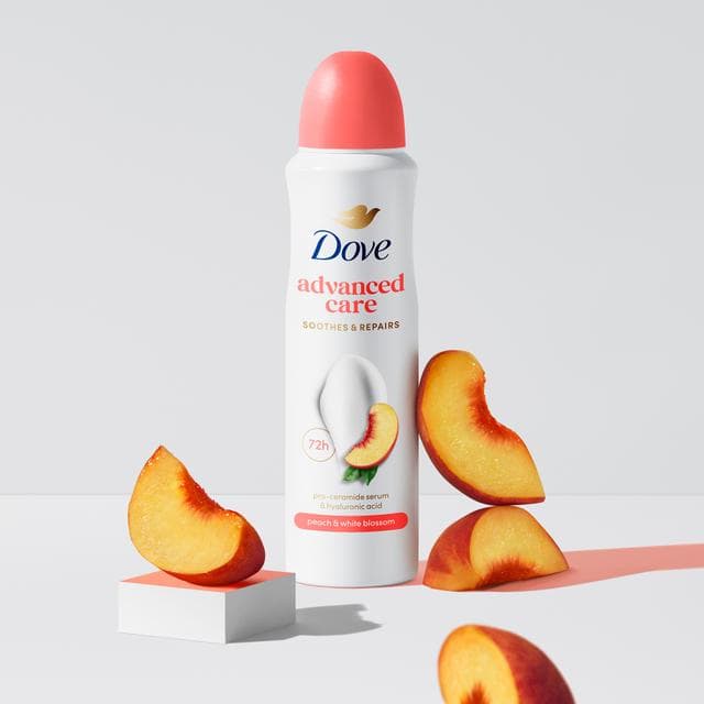 Dove Advanced Care Go Fresh Anti Perspirant Deodorant Peach & White Blossom 200ml - gallery image 2