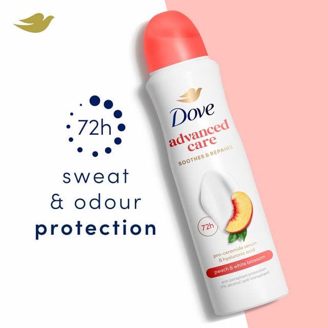Dove Advanced Care Go Fresh Anti Perspirant Deodorant Peach & White Blossom 200ml - gallery image 3