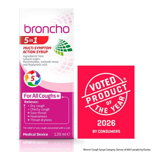 Broncho 5 In 1 Multi Symptom Action Cough Syrup 120ml - gallery image 3