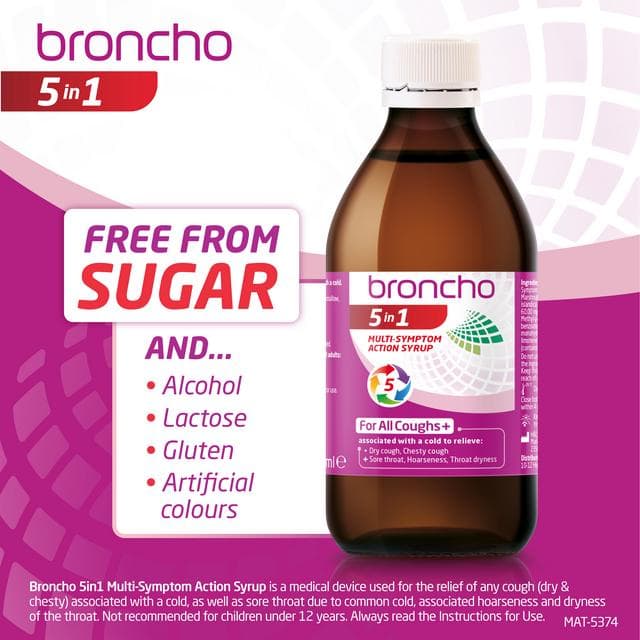Broncho 5 In 1 Multi Symptom Action Cough Syrup 120ml - gallery image 6