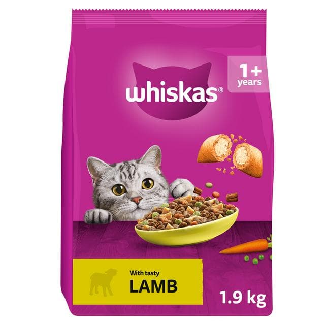 Whiskas 1+ Lamb Adult Dry Cat Food 1.9kg - gallery image 1