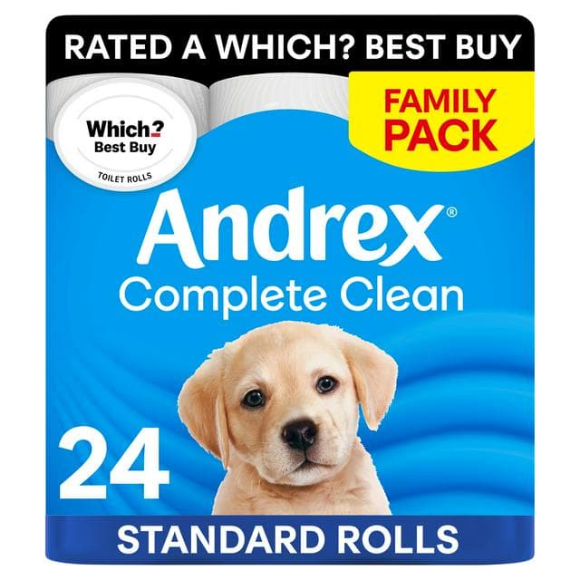 Andrex Complete Clean Toilet Rolls x24 - gallery image 1