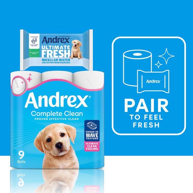 Andrex Complete Clean Toilet Rolls x24 - gallery image 4