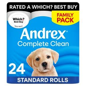 Andrex Complete Clean Toilet Rolls x24