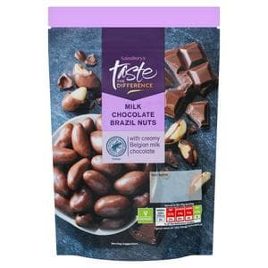Sainsbury's Milk Chocolate Brazil Nuts, Taste the Difference 150g