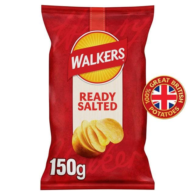 Walkers Ready Salted Sharing Crisps 150g - gallery image 1