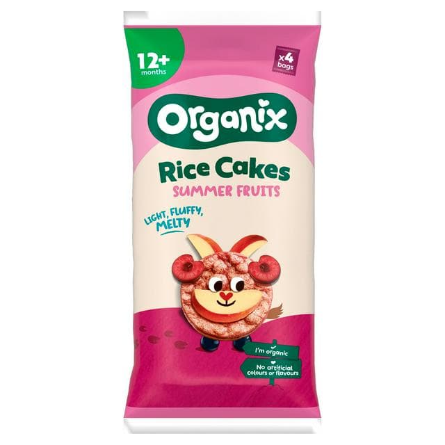 Organix 4 x 18g 7+ Months Summer Fruits Rice Cake Clouds - gallery image 1