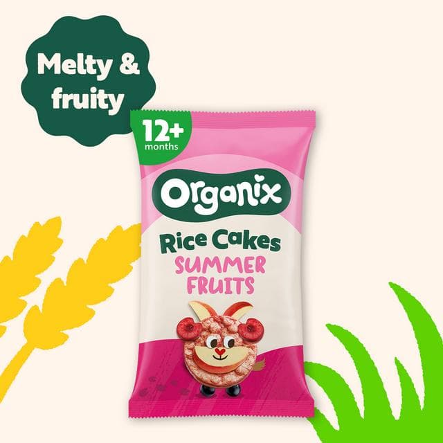 Organix 4 x 18g 7+ Months Summer Fruits Rice Cake Clouds - gallery image 3
