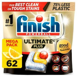 Finish Ultimate Plus Intensive Clean & Shine Dishwasher Tablets Lemon x62