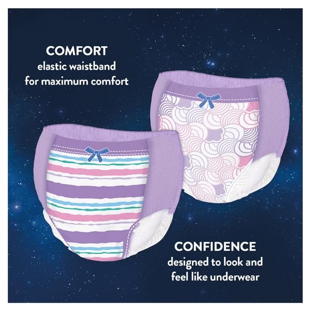 Huggies DryNites Bedwetting Pyjama Nappy Pants Girl Age 8-13 x9 - gallery image 3