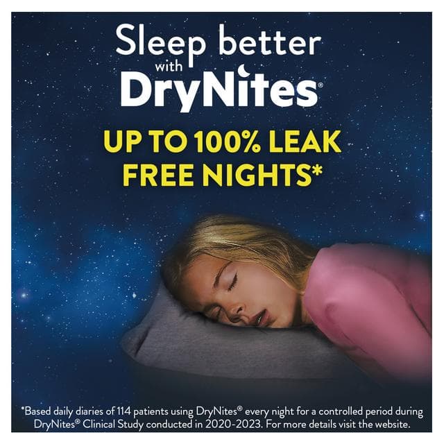 Huggies DryNites Girls Pyjama Pants For Bedwetting 13+ Years, 48-60kg x9 - gallery image 2
