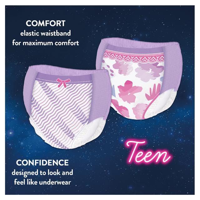 Huggies DryNites Girls Pyjama Pants For Bedwetting 13+ Years, 48-60kg x9 - gallery image 3