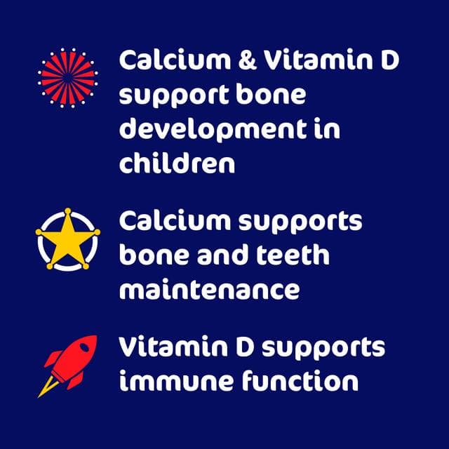 Haliborange Calcium & Vit D Bones & Teeth 60 Character Shaped Strawberry Flavour Softies for Kids 3+ - gallery image 2