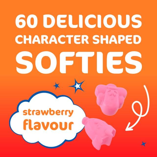 Haliborange Calcium & Vit D Bones & Teeth 60 Character Shaped Strawberry Flavour Softies for Kids 3+ - gallery image 3