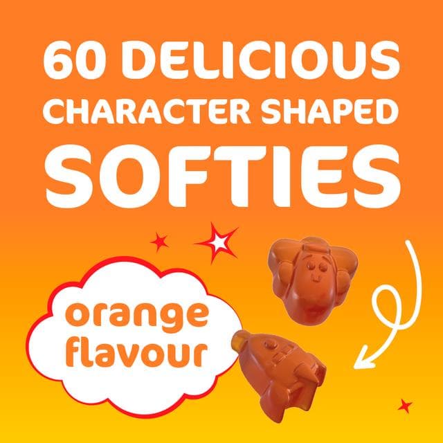 Haliborange Multivitamins with Omega 3 60 Character Shaped Orange Flavour Softies for Kids 3+ - gallery image 4