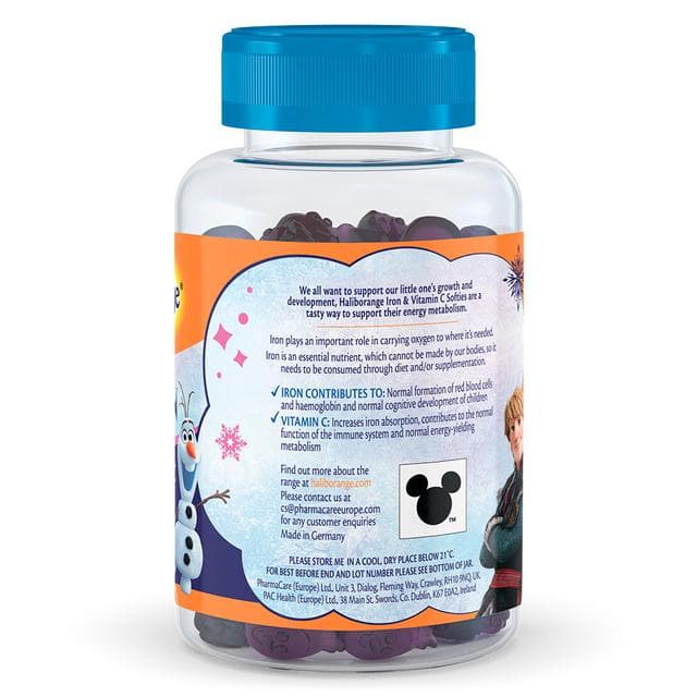 Haliborange Disney Frozen Iron & Vit C 60 Character Shaped Blackcurrant Flavour Softies for Kids 3+ - gallery image 5