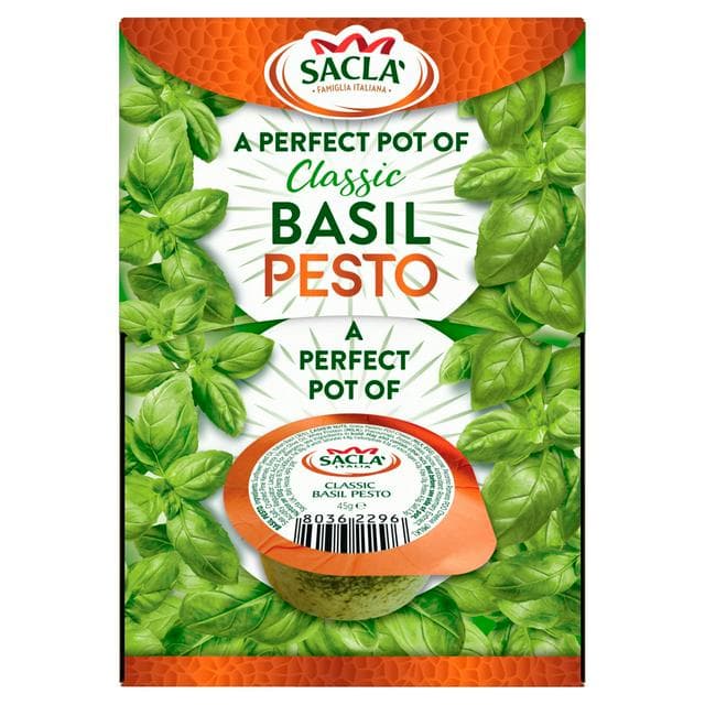 Sacla Classic Basil Pesto 45g - gallery image 1